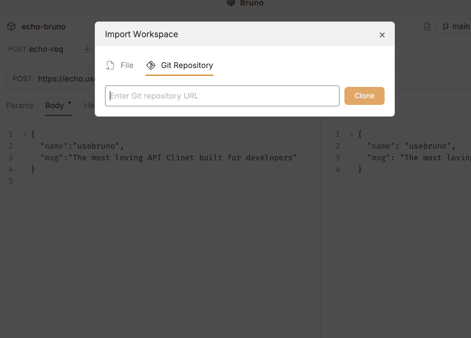 Import Workspace from Git
