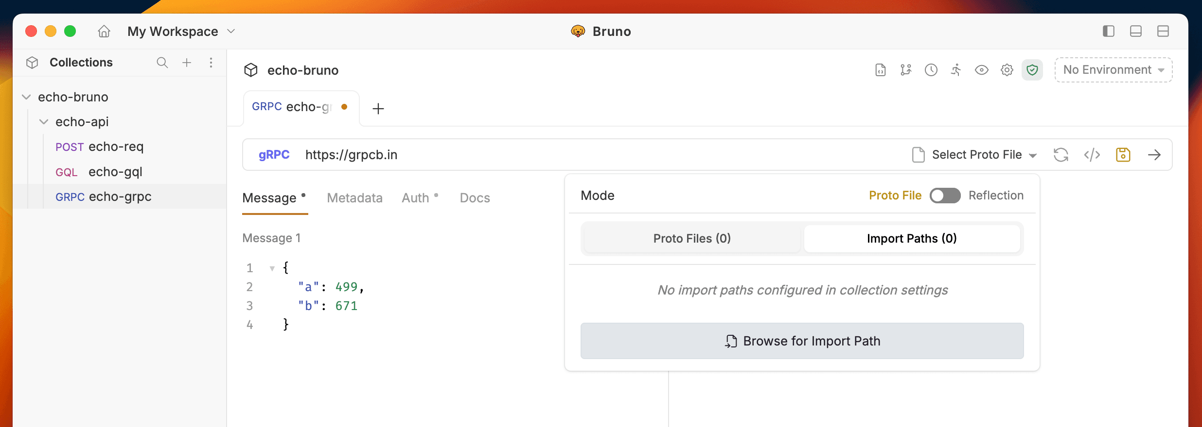 gRPC Request Level Import Path